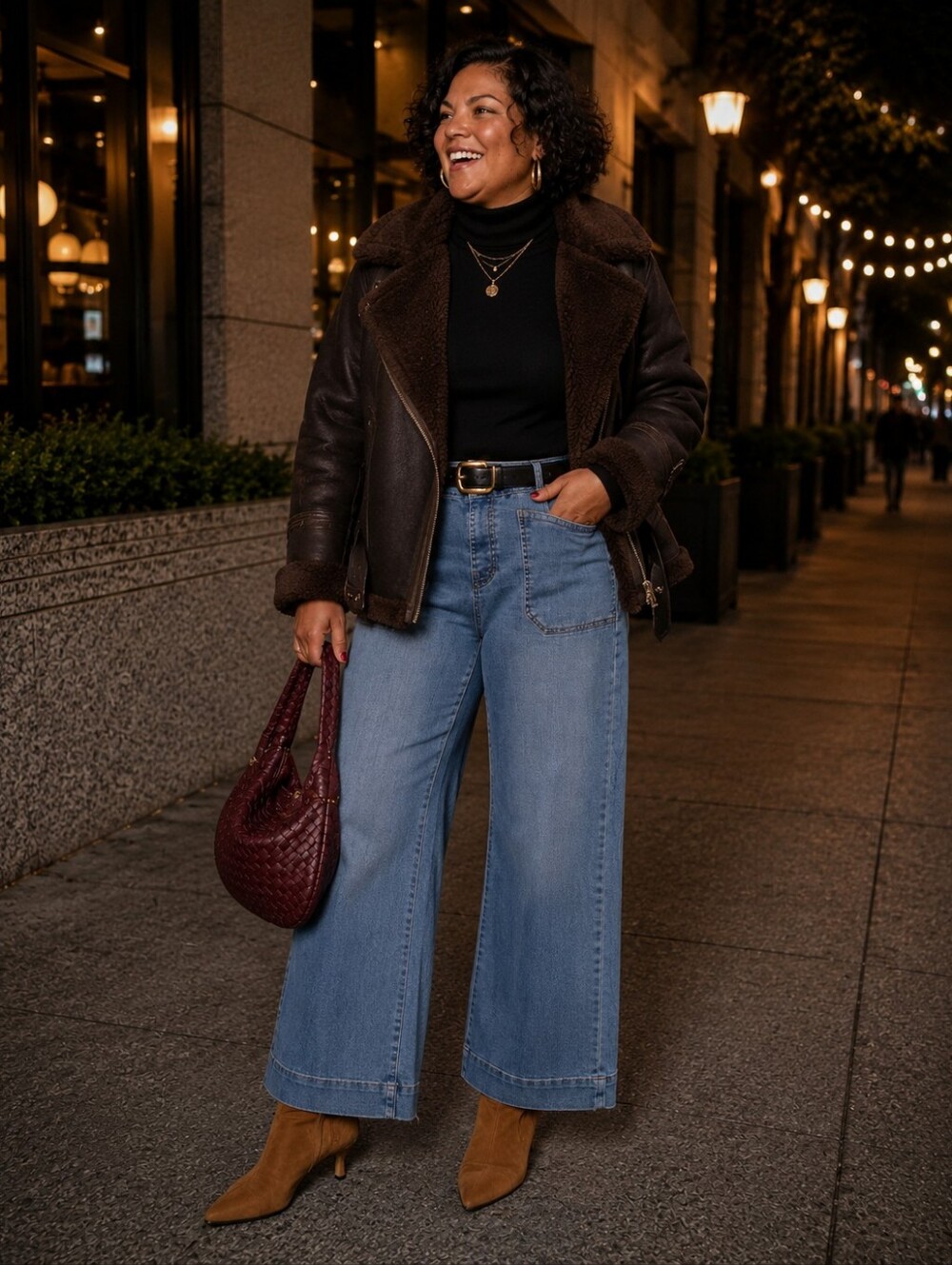 Chico's Light Blue Denim Wide-Leg Jeans